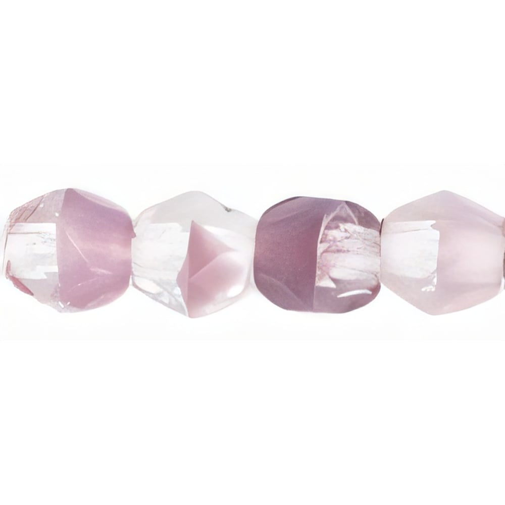Czech Fire-Polish 3mm Amethyst/Crystal (50pcs)