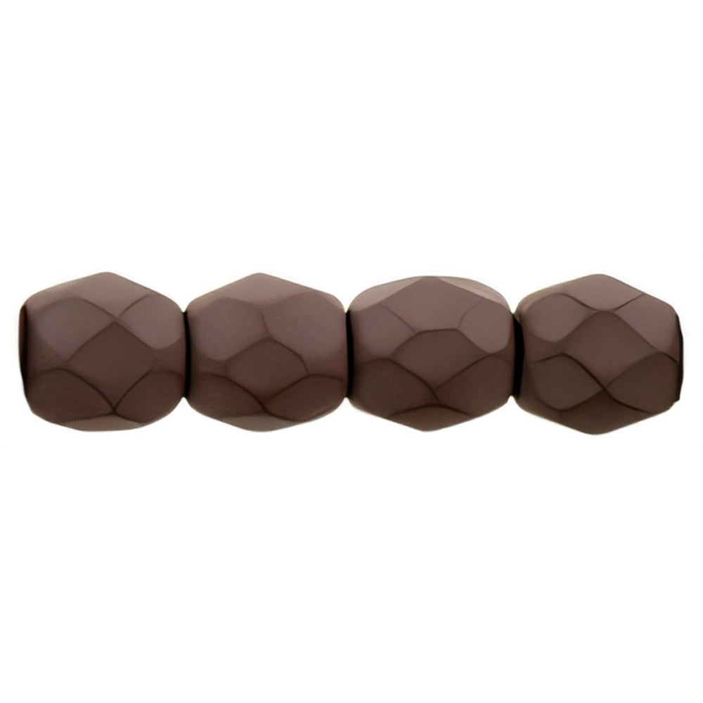 Czech Fire-Polish 3mm Saturated Brown (50pcs)