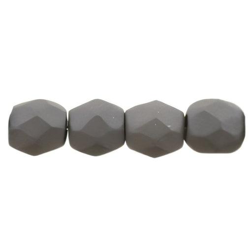 Czech Fire-Polish 3mm Saturated Gray (50pcs)
