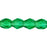 Czech Fire-Polish 3mm Green Emerald (50pcs)