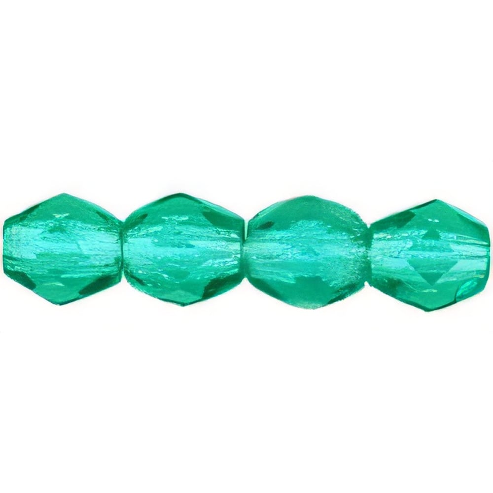 Czech Fire-Polish 3mm Emerald (50pcs)