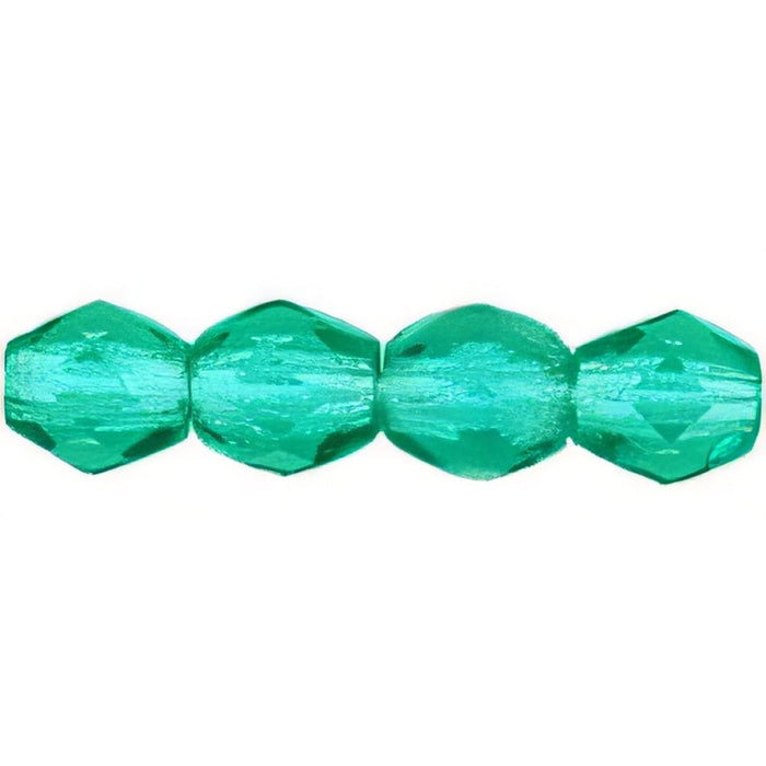 Czech Fire-Polish 3mm Emerald (50pcs)
