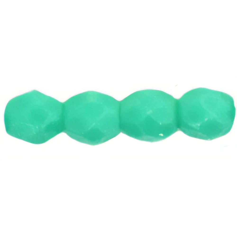 Czech Fire-Polish 3mm Green Turquoise (50pcs)
