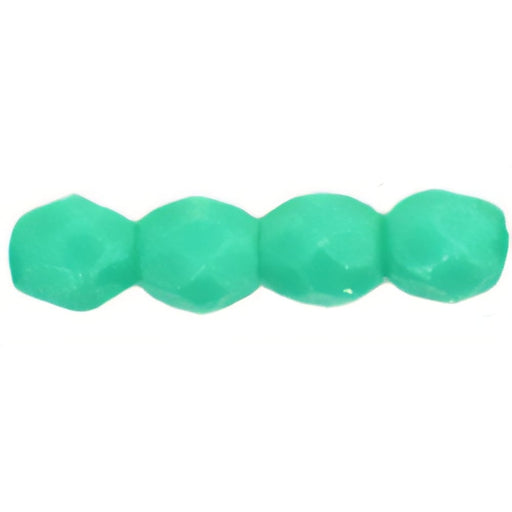 Czech Fire-Polish 3mm Green Turquoise (50pcs)
