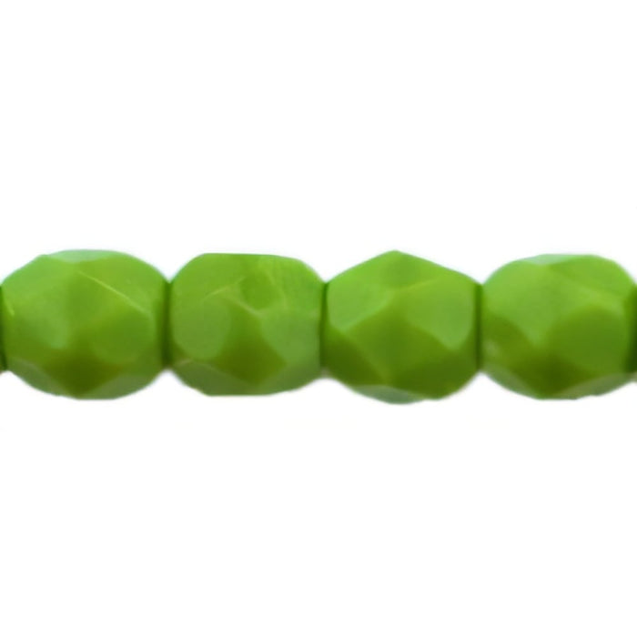 Czech Fire-Polish 3mm Opaque Olive (50pcs)