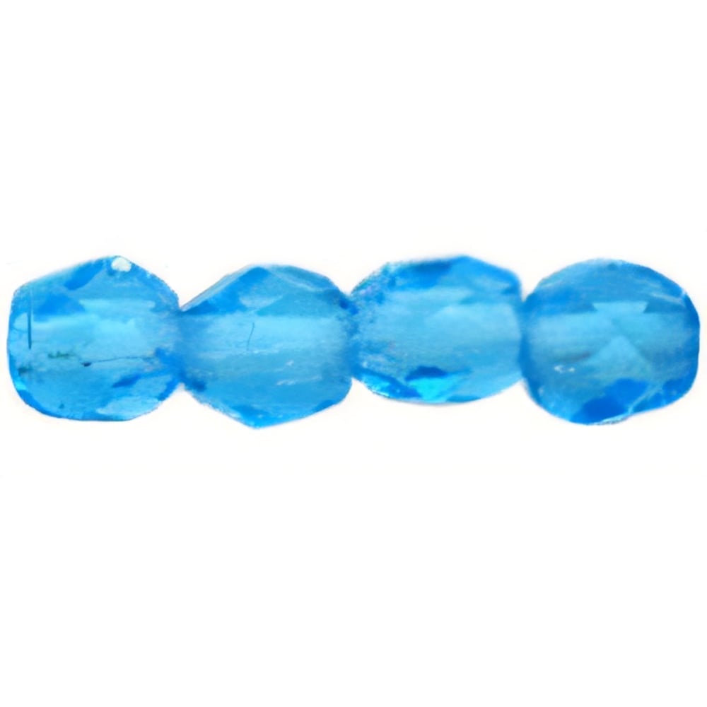 Czech Fire-Polish 3mm Aquamarine (50pcs)