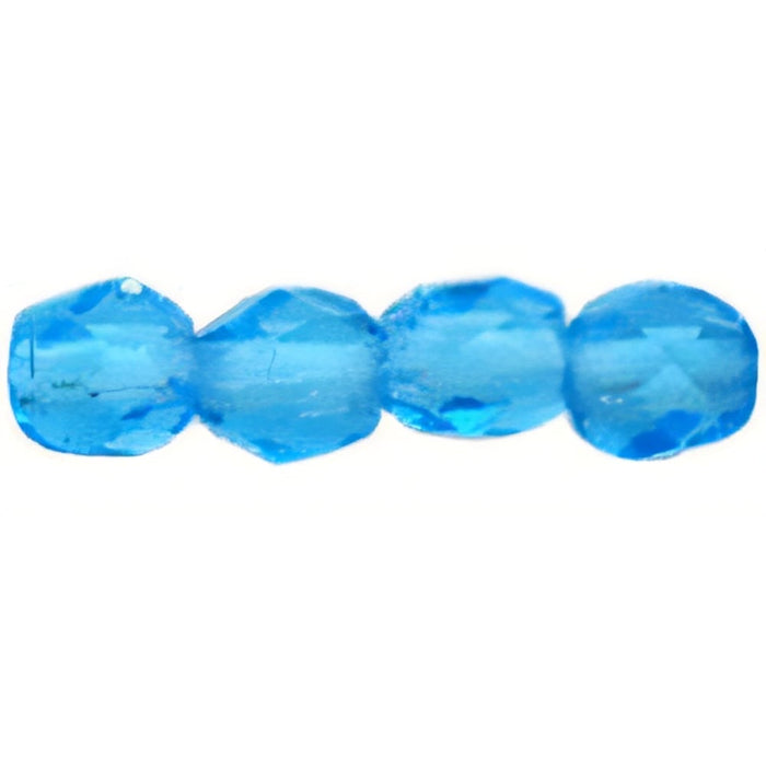 Czech Fire-Polish 3mm Aquamarine (50pcs)