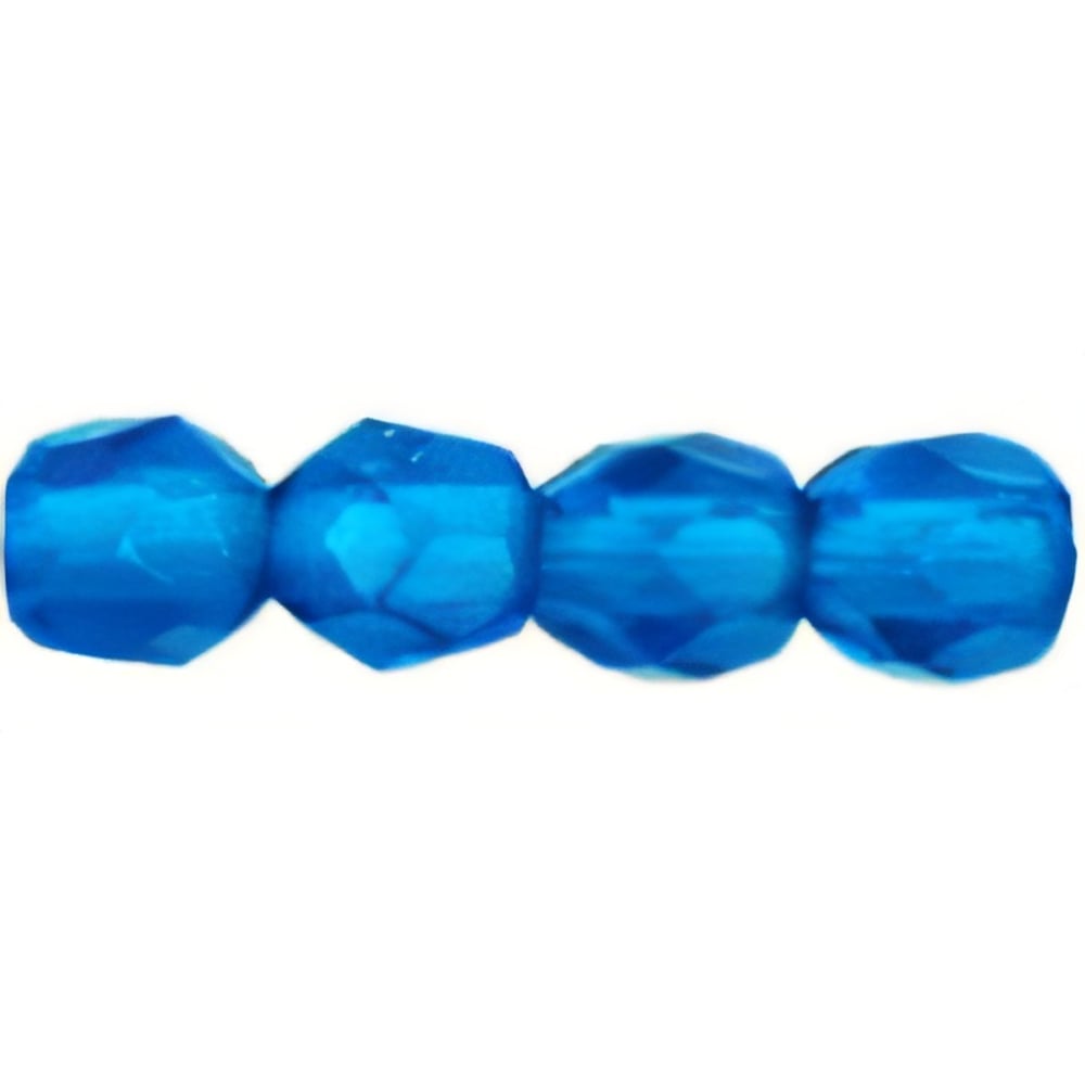 Czech Fire-Polish 3mm Capri Blue (50pcs)