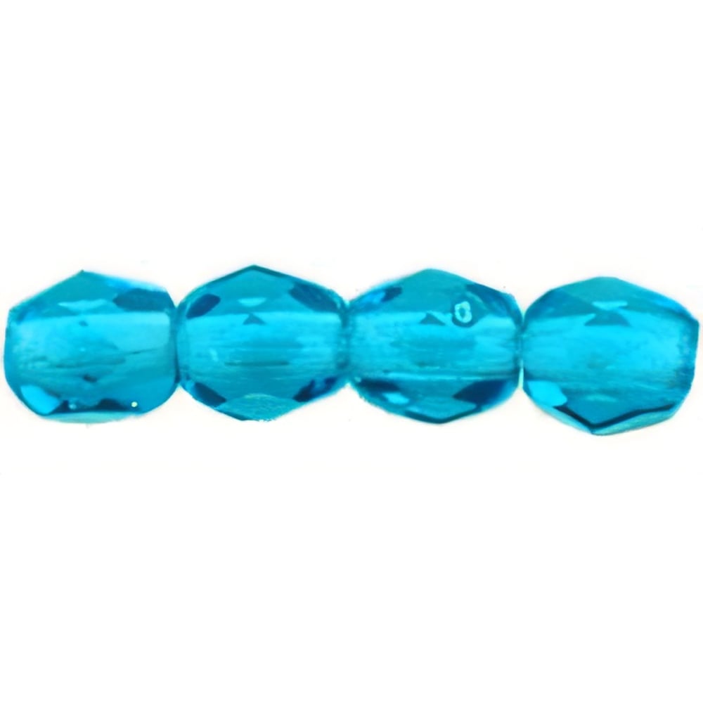 Czech Fire-Polish 3mm Teal (50pcs)