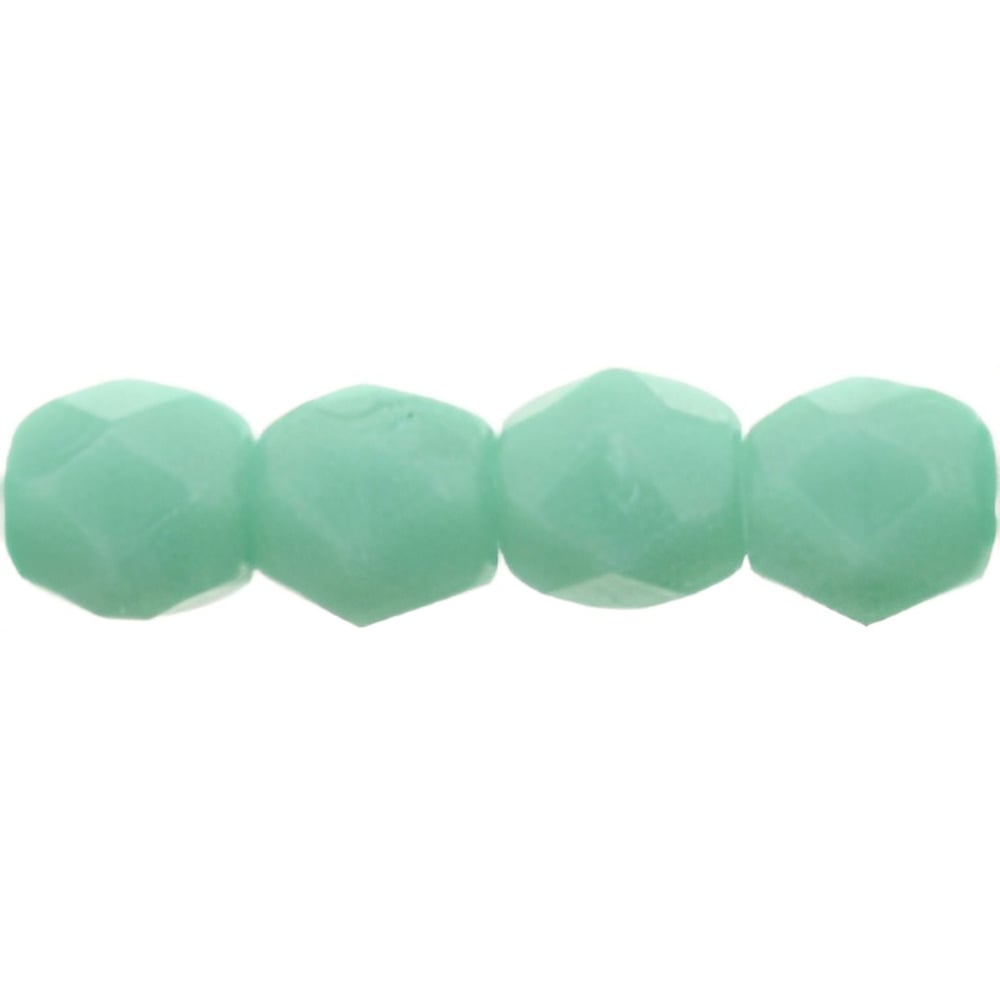 Czech Fire-Polish 3mm Opaque Turquoise (50pcs)