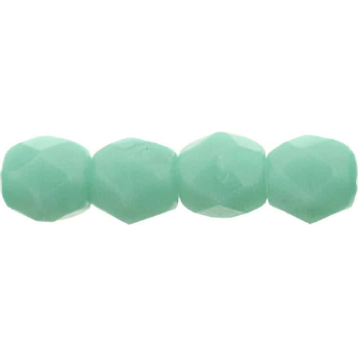Czech Fire-Polish 3mm Opaque Turquoise (50pcs)