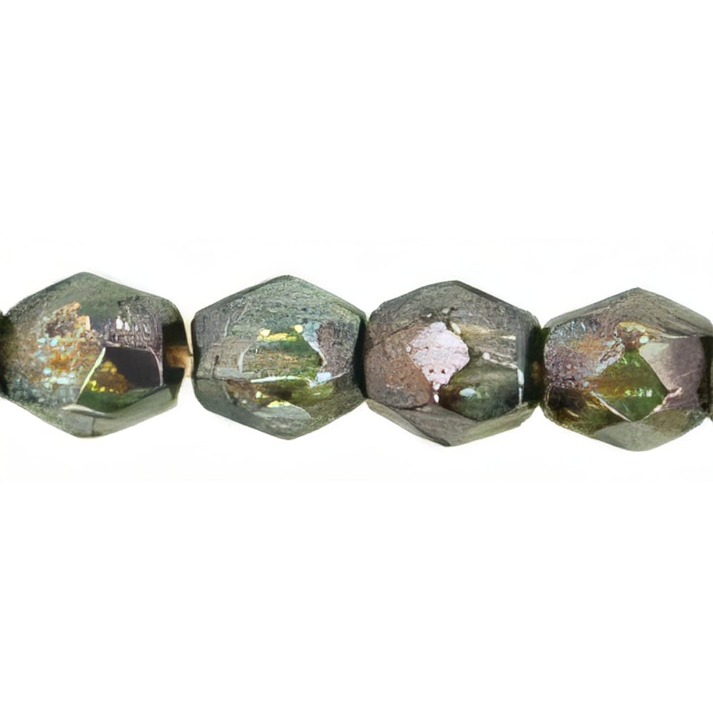 Czech Fire-Polish 3mm Luster - Transparent Green (50pcs)