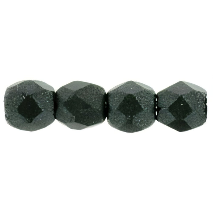 Czech Fire-Polish 3mm Metallic Suede - Dk Forest (50pcs)