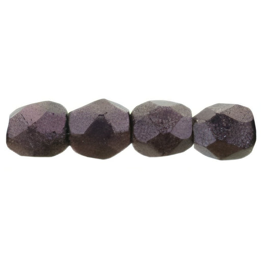 Czech Fire-Polish 3mm Metallic Suede - Pink (50pcs)