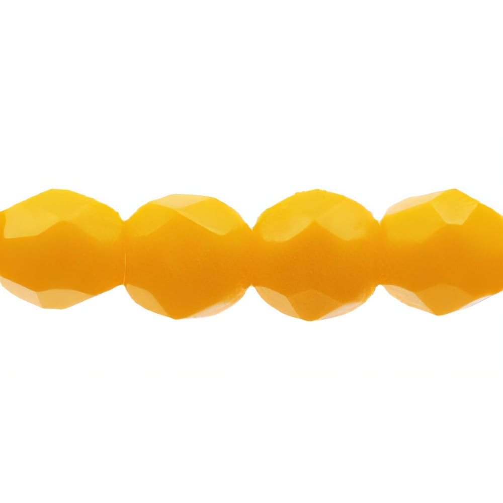 Czech Fire-Polish 3mm Opaque Sunflower Yellow (50pcs)