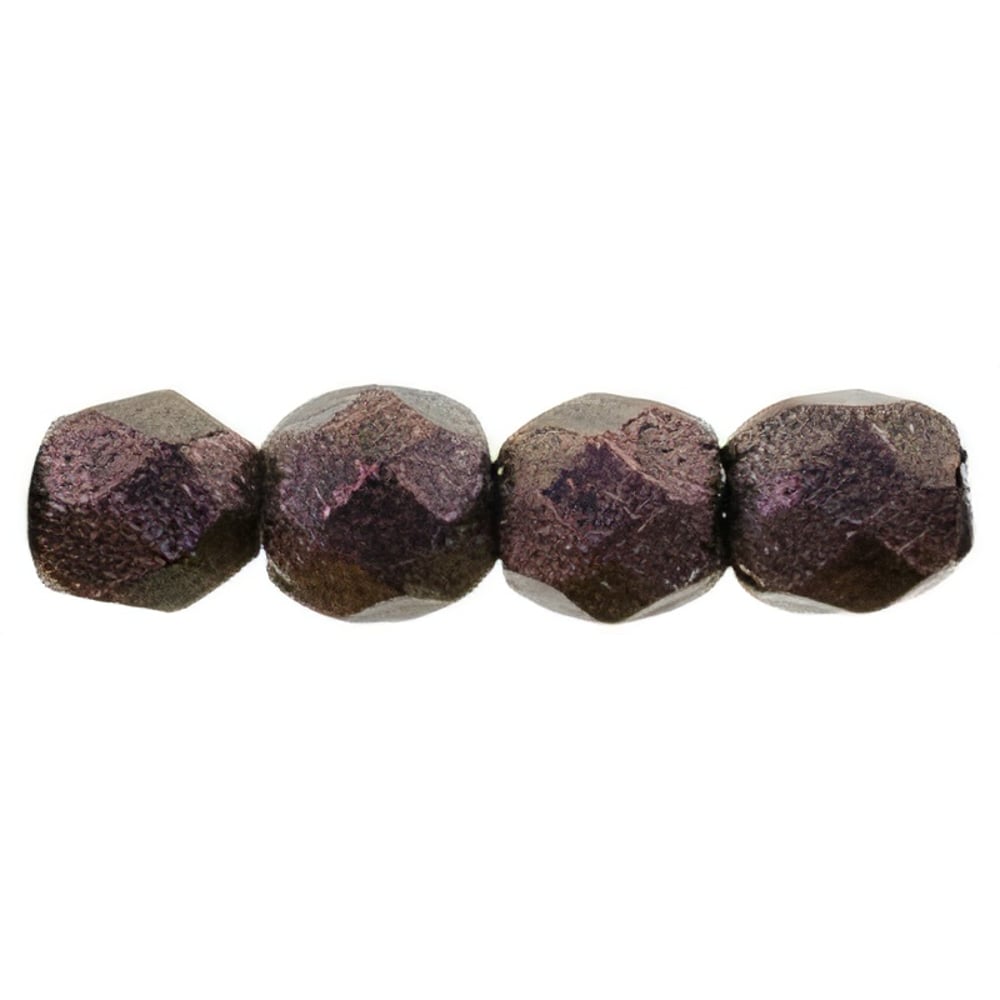 Czech Fire-Polish 3mm Polychrome - Pink Olive (50pcs)