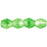 Czech Fire-Polish 3mm HurriCane Glass - Milky Dk Peridot/Crystal (50pcs)