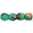 Czech Fire-Polish 3mm Matte - Apollo - Green Turquoise (50pcs)