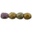 Czech Fire-Polish 3mm Matte - Metallic Gold Copper Iris (50pcs)