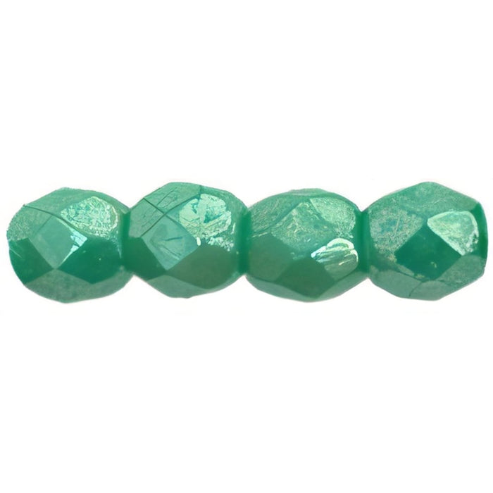 Czech Fire-Polish 3mm Luster - Lt Green Turquoise (50pcs)