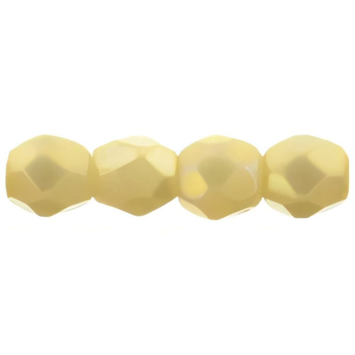 Czech Fire-Polish 3mm Luster Iris - Antique Beige (50pcs)