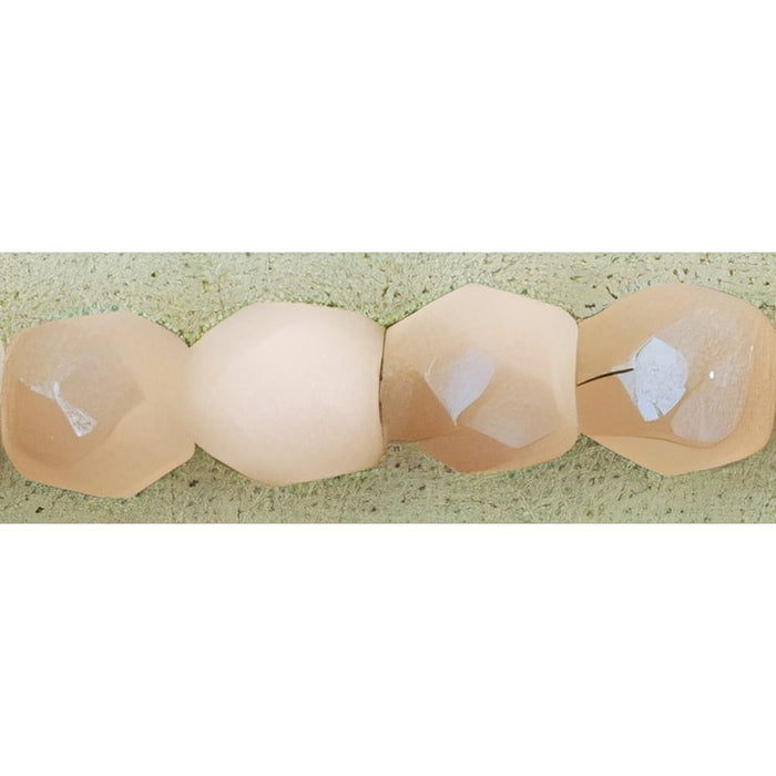 Czech Fire-Polish 3mm Luster Iris - Opaque Soft Pink (50pcs)