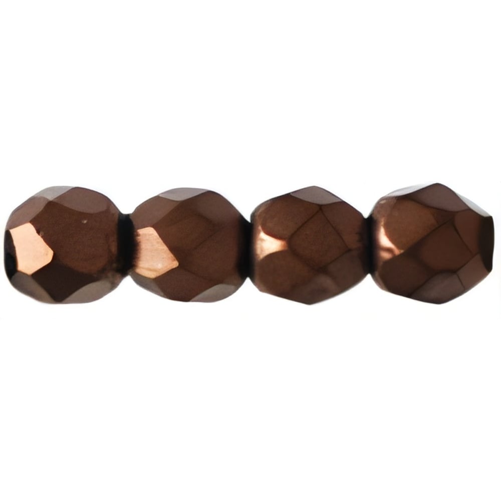 Czech Fire-Polish 3mm Matte - Dk Bronze (50pcs)