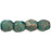 Czech Fire-Polish 3mm Turquoise - Moon Dust (50pcs)