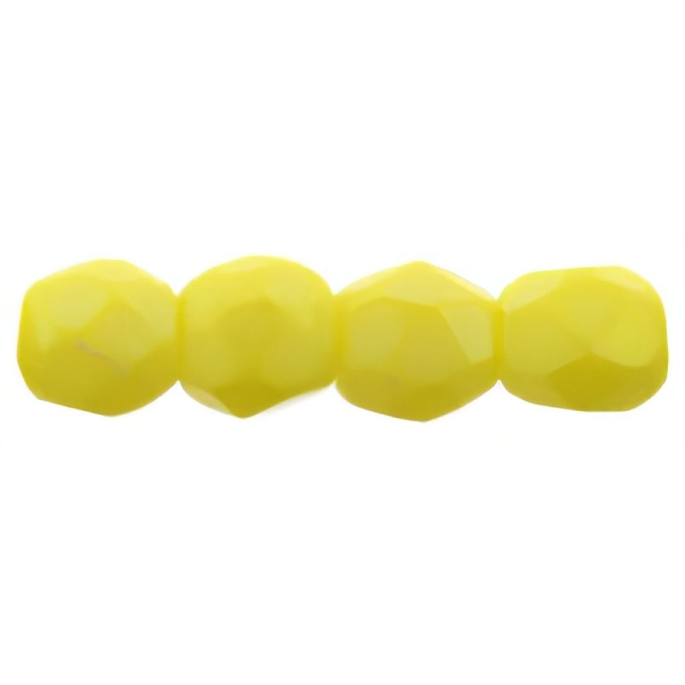 Czech Fire-Polish 3mm Matte - Luster Iris - Custard (50pcs)