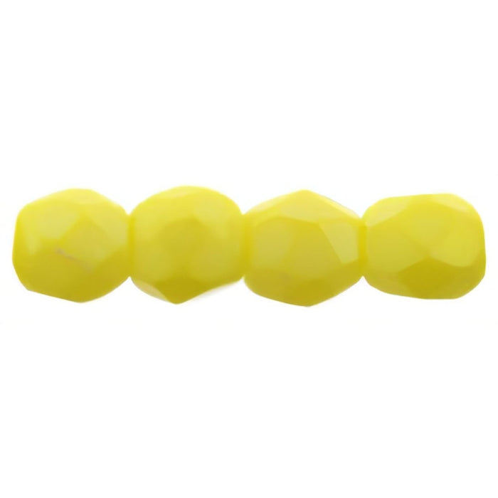 Czech Fire-Polish 3mm Matte - Luster Iris - Custard (50pcs)