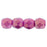 Czech Fire-Polish 3mm Halo Ethereal - Madder Rose (50pcs)