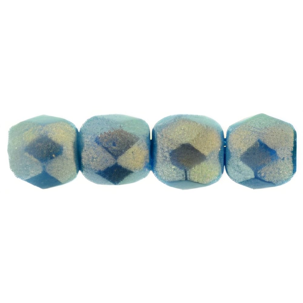 Czech Fire-Polish 3mm Halo Ethereal - Azurite (50pcs)
