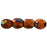 Czech Fire-Polish 3mm Bronze Luster Iris - Opaque Red (50pcs)