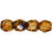 Czech Fire-Polish 3mm Crystal - Picasso (50pcs)