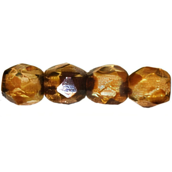 Czech Fire-Polish 3mm Crystal - Picasso (50pcs)