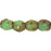 Czech Firepolish 3mm Teal Green - Picasso (50pcs)
