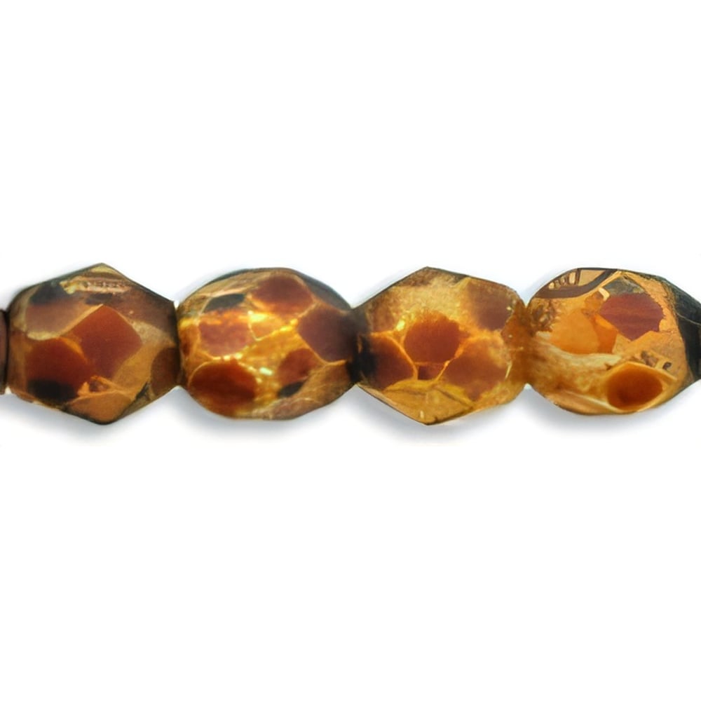Czech Fire-Polish 3mm Matte - Crystal - Picasso (50pcs)