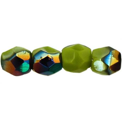 Czech Fire-Polish 3mm Opaque Olive - Vitral (50pcs)