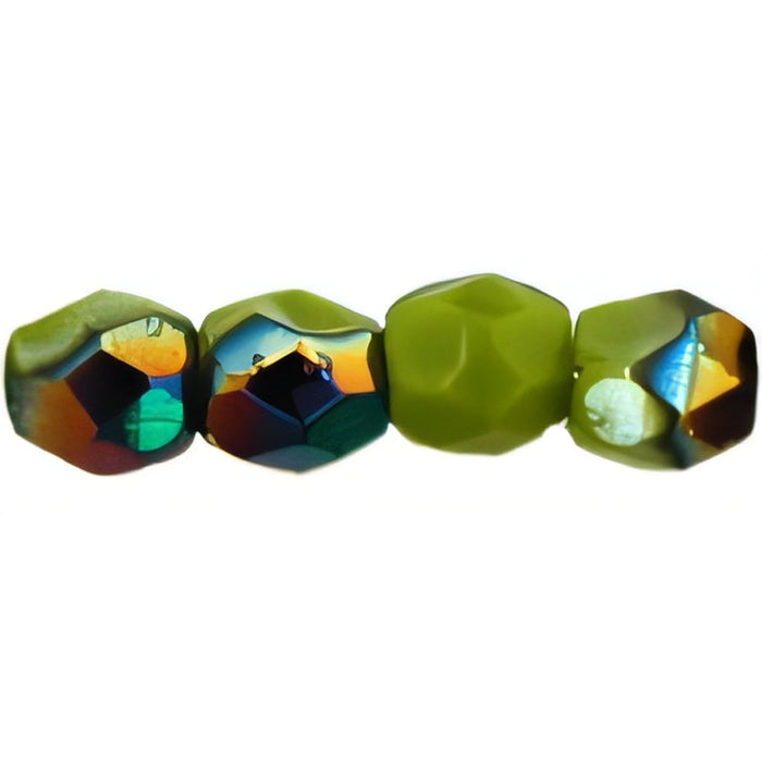 Czech Fire-Polish 3mm Opaque Olive - Vitral (50pcs)