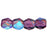 Czech Firepolish 3mm Dk Amethyst AB (50pcs)