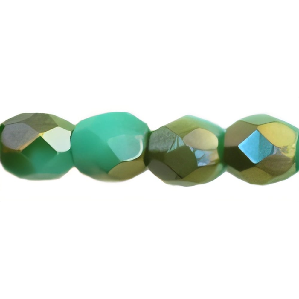 Czech Fire-Polish 3mm Green Turquoise - Celsian (50pcs)