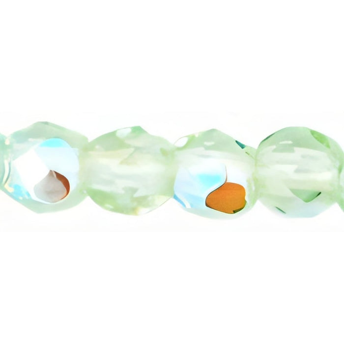 Czech Fire-Polish 3mm Peridot AB (50pcs)