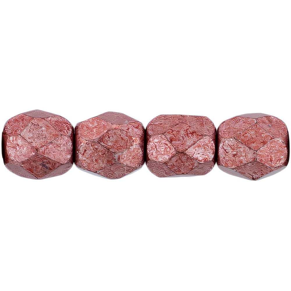 Czech Fire-Polish 4mm ColorTrends: Saturated Metallic Grenadine (50pcs)