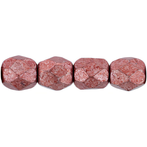 Czech Fire-Polish 4mm ColorTrends: Saturated Metallic Grenadine (50pcs)