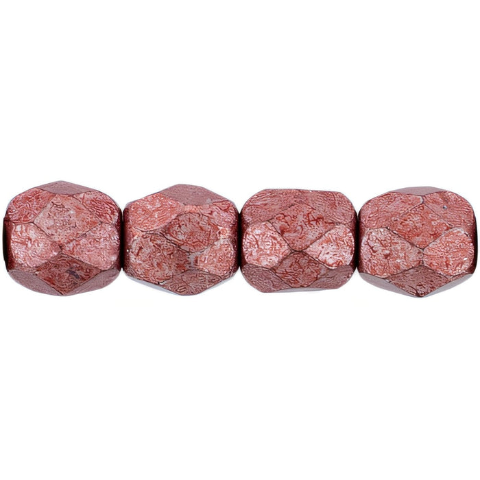 Czech Fire-Polish 4mm ColorTrends: Saturated Metallic Grenadine (50pcs)