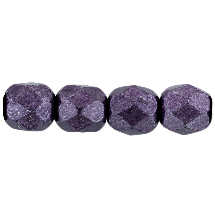 Czech Fire-Polish 4mm ColorTrends: Saturated Metallic Tawny Port (50pcs)