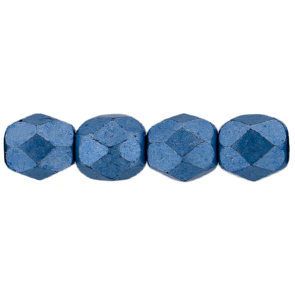 Czech Fire-Polish 4mm ColorTrends: Saturated Metallic Little Boy Blue (50pcs)