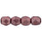 Czech Fire-Polish 4mm ColorTrends: Saturated Metallic Blooming Dahlia (50pcs)