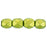 Czech Fire-Polish 4mm ColorTrends: Saturated Metallic Lime Punch (50pcs)