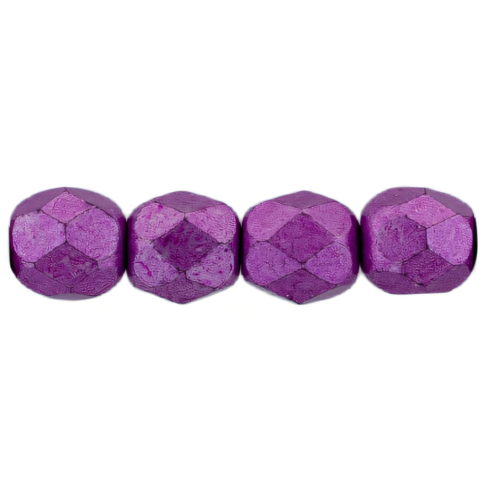 Czech Fire-Polish 4mm ColorTrends: Saturated Metallic Spring Crocus (50pcs)